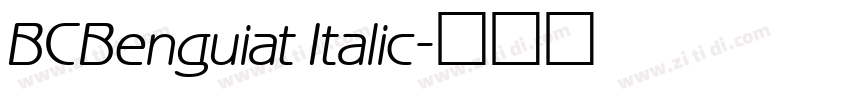 BCBenguiat Italic字体转换